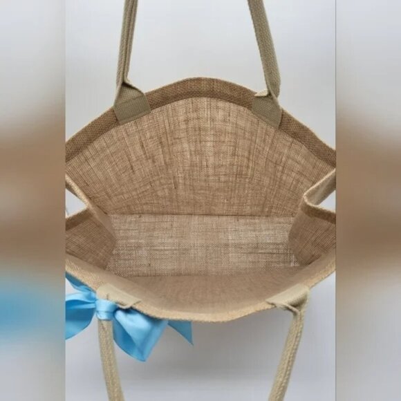 Burlap Personalized Tote (Tiffany)​​ - Picture 2 of 4